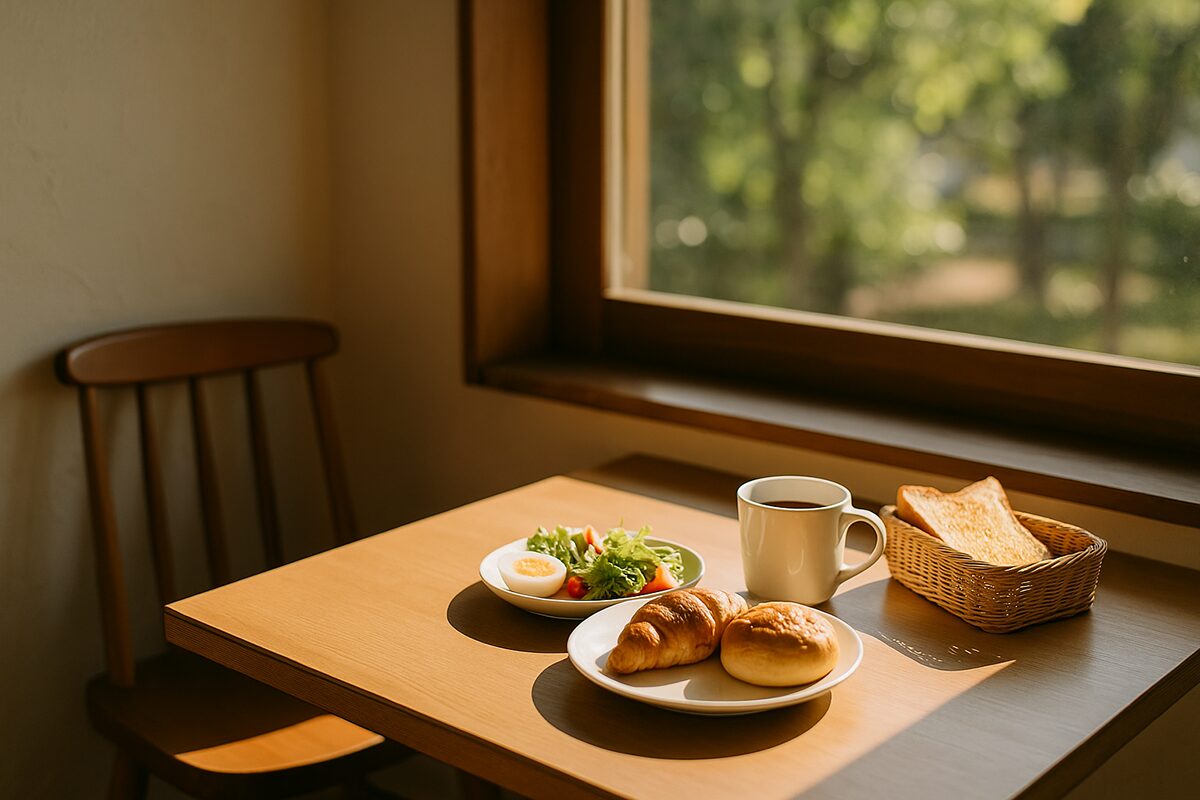 朝のとあるカフェ：おすすめのイートインメニュー