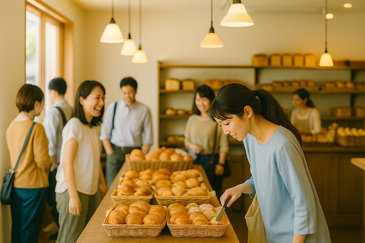 昼の店内：ランチタイムのにぎわい