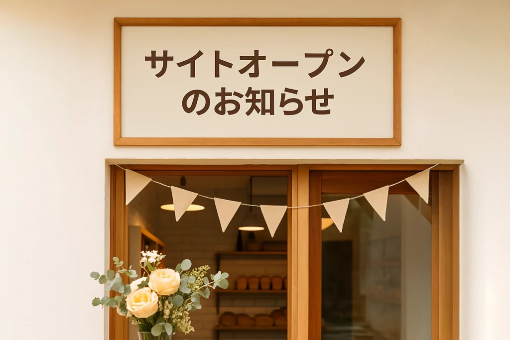 サイトオープンのお知らせ